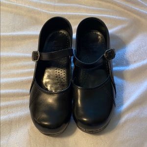 Dansko Blk Leather Mary Jane Comfort Clog EU 38